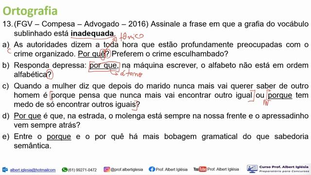 Aula 00.6 (Demonstrativa) - Ortografia_Exercícios 2 смотреть онлайн