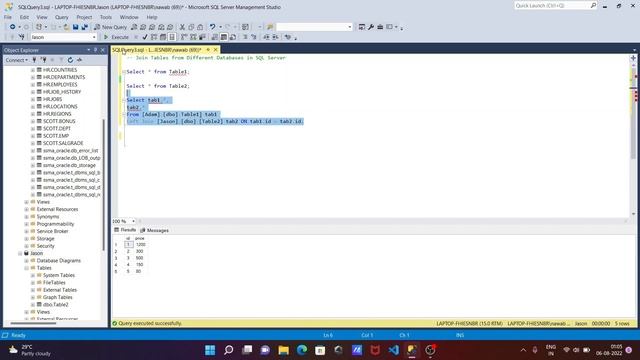 Join Tables from Different Databases in SQL Server смотреть онлайн