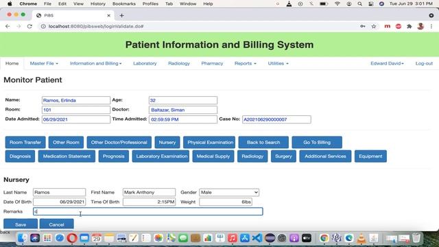 Nursery Inquiry - Patient Information and Billing System - JAVA/JEE #ezetsoftware #pibs смотреть онлайн
