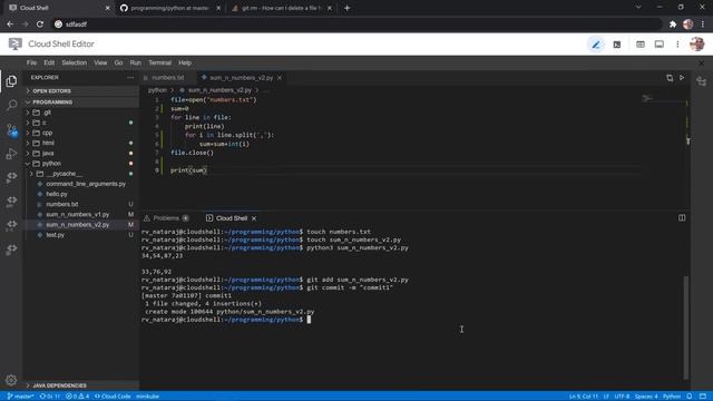 sum of n numbers command line file input смотреть онлайн