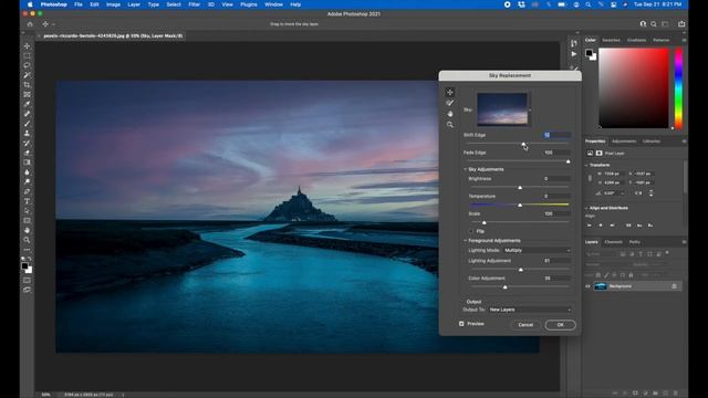 Adobe Photoshop 2021 Sky Replacement Feature in Seconds смотреть онлайн