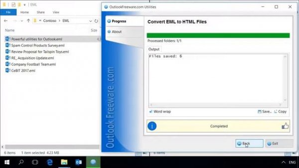 Convert EML Message Files to HTML Format