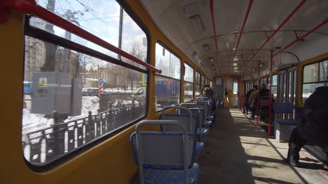 Russia, Moscow, Ride With Tram 47 From Даниловский рынок To Шаболовская
