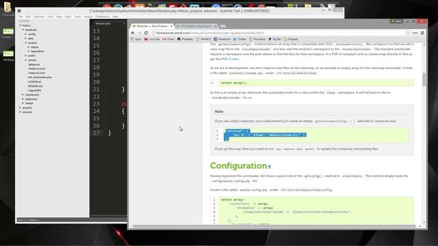 Zend Framework 2 - Config & Modules смотреть онлайн
