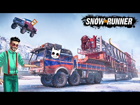 ЛЕТАЮЩИЙ СОДА ПРОТИВ КРУПНОГАБАРИТНОГО ГРУЗА! УГАР В SNOWRUNNER смотреть онлайн