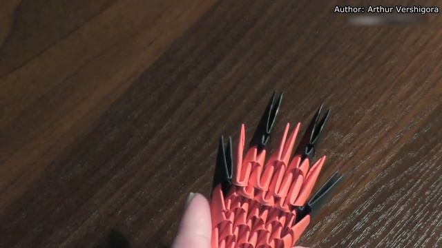 How to make a red Chinese dragon. 3D origami tutorial (instruction) смотреть онлайн