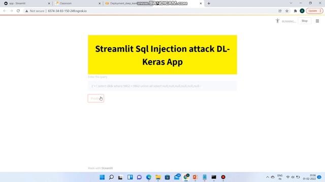 #short- Deployment of Sql Injection Attack Deep learning Model смотреть онлайн