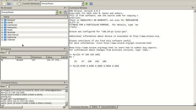 Octave Programında Grafik Çizdirme 6 (Pardus 17.4 XFCE'de) смотреть онлайн