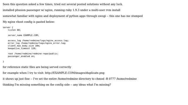 NGINX + Passenger Deployment of Redmine -- 403 forbidden (2 Solutions!!) смотреть онлайн