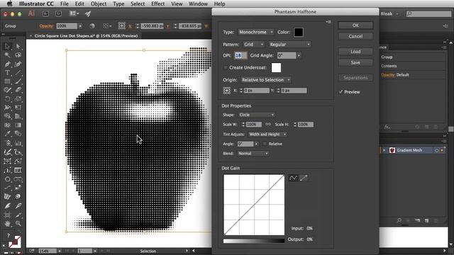 ep.6.2 Halftone: Circle, Square and Line Dot Shapes in Illustrator | PHANTASM v3 смотреть онлайн