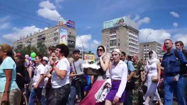Крестный ход 2015 в Новосибирске Улица Гоголя смотреть онлайн