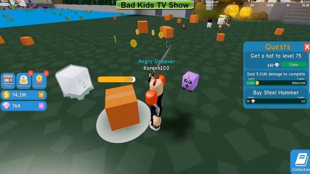 Разрушитель ящиков Симулятор открытия коробок роблокс Unboxing Simulator Roblox смотреть онлайн