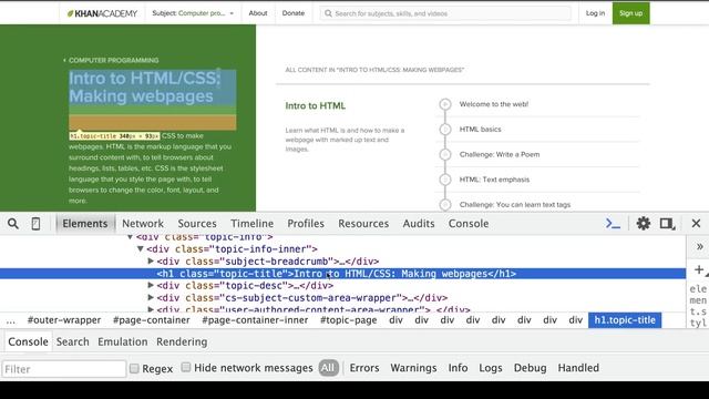 Using inspect element for HTML смотреть онлайн
