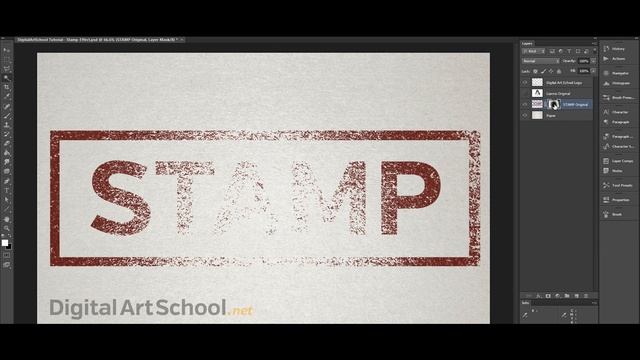 Rubber Stamp Photoshop Tutorial - Digital Art School смотреть онлайн