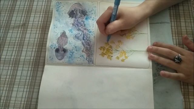 2. Желтые цветы. Акварель/ Yellow flowers.Watercolor paints./Fiori gialli.Acquerello. смотреть онлайн