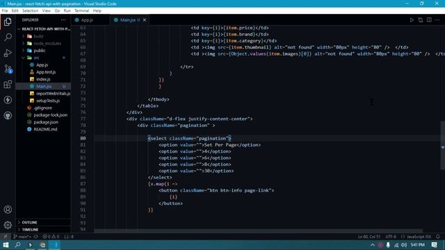 react fetch api with pagination and search option смотреть онлайн