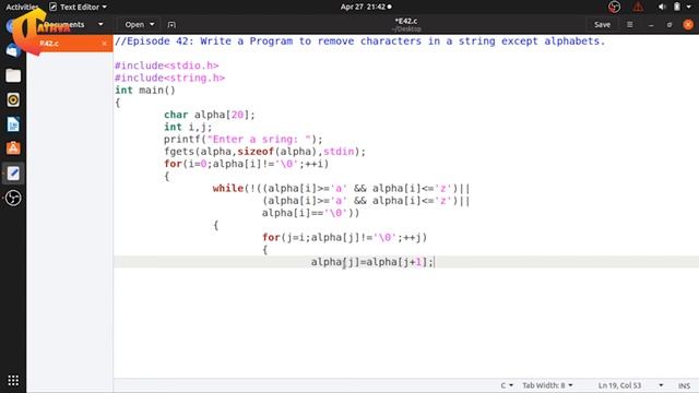 #42: Remove Characters Except Alphabets in a String |Assist Buddy| C Program | ಕನ್ನಡದಲ್ಲಿ | #CTathv смотреть онлайн
