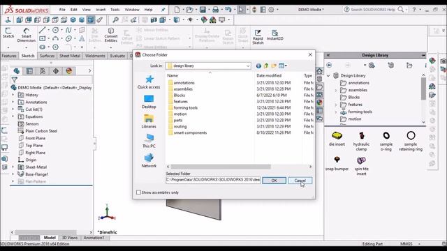 How to Add Missing Design Library in SolidWorks смотреть онлайн