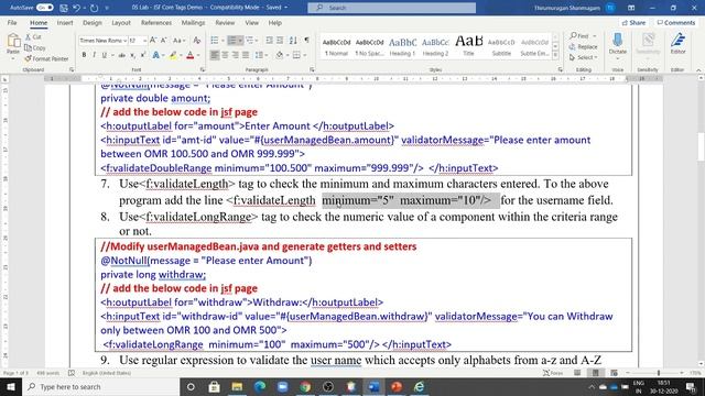 Lab 5: JSF Core Tags - Validator and BeanValidation смотреть онлайн