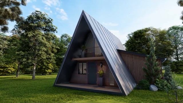 (7x8 Meters) A Frame House Design | 2 Bedroom Tiny House Tour | Tiny House Living