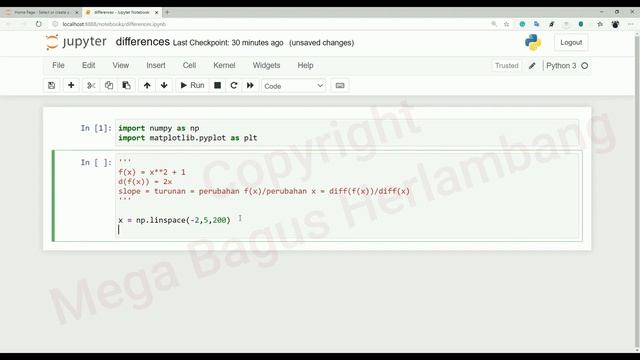 Pengenalan Turunan Derivative di Python #48 - Belajar Python Untuk AI & Data Science смотреть онлайн
