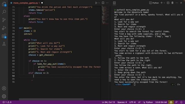 ChatGPT Builds Forest Escape Game in Python смотреть онлайн