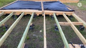 4 - СЕРИЯ | СТРОЮ ДАЧУ С НУЛЯ | ДЕЛАЮ ПОЛ В БЕСЕДКЕ ИЗ БРУСА 100*40