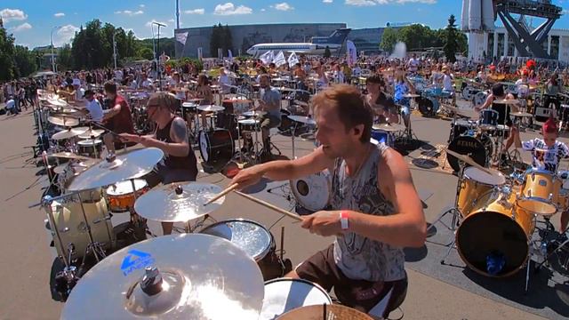 Smattdrum- Jefferson Airplane- Somebody To Love (RockNMob #10) Flashmob Drum Cover.
