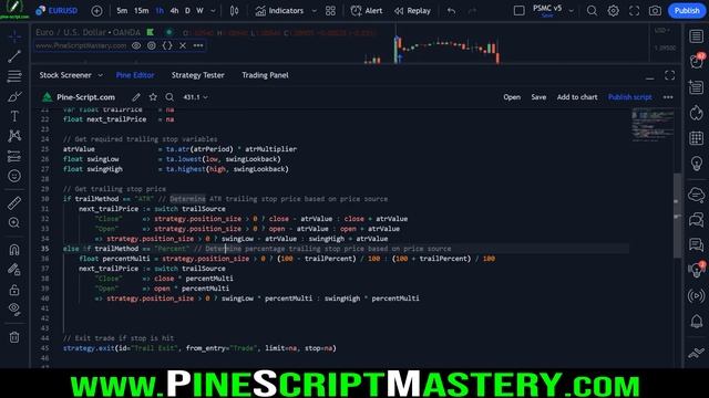 How to code a TRAILING STOP LOSS in Pine Script смотреть онлайн