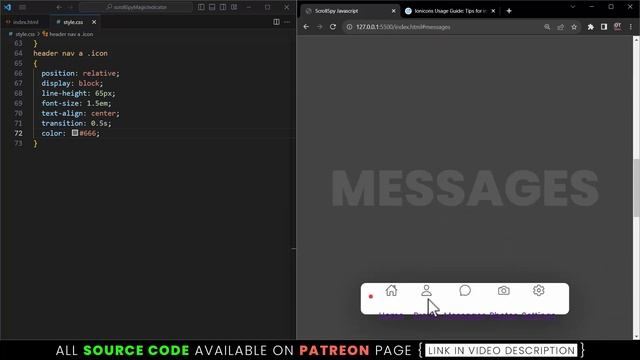 Scrollspy | Active Icon Navigation Menu on Page Scroll using CSS & Javascript смотреть онлайн