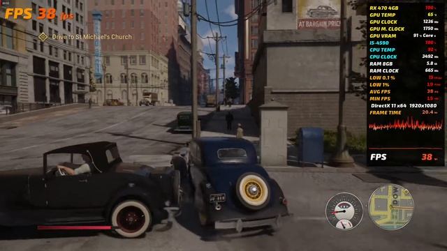 Mafia Definitive Edition - RX 470 4GB - i5 4590 - 1080p смотреть онлайн