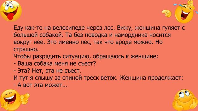 Анекдот про женщину с большой собакой смотреть онлайн