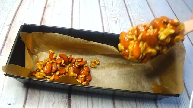 Полезные ореховые батончики без сахара, полезный перекус для детей и взрослых. смотреть онлайн