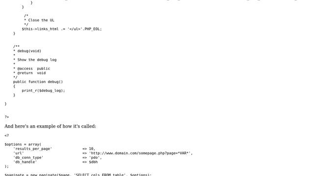 Code Review: PHP/MySQL Pagination Class - How can it be improved? смотреть онлайн