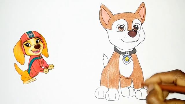 Chase Paw Patrol Movie | How To Draw + Colour Chase From Paw Patrol Movie смотреть онлайн