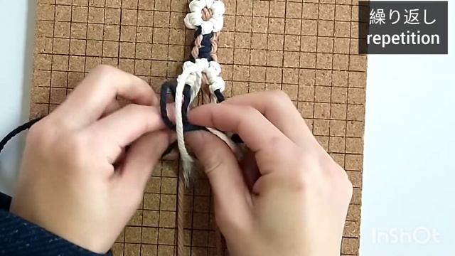 ?Macrame Flower (Daisy) Strap/keychain for phone bag etc...マクラメ花柄(デイジー)ストラップ смотреть онлайн