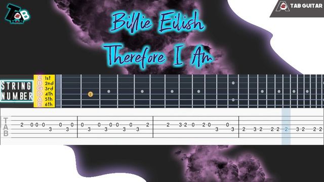 Guitar Tab Tutorial Billie Eilish - Therefore I Am смотреть онлайн
