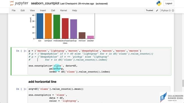 การสร้างกราฟด้วย seaborn: สร้างกราฟนับความถี่ข้อมูลแบบตัวอักษร category และ discrete ด้วย countplot смотреть онлайн