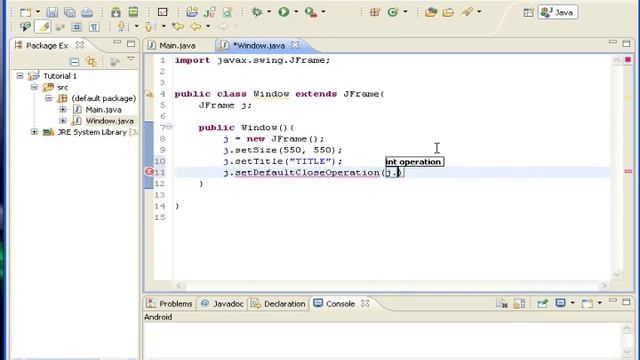 Java Game Tutorial 1 - JFrame смотреть онлайн