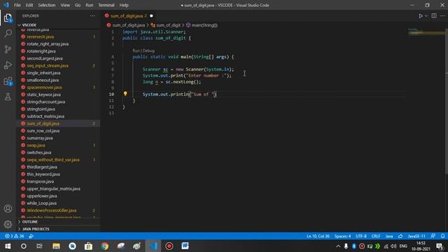Write a Java program and compute the sum of the digits of an integer | Sum Of Digits смотреть онлайн