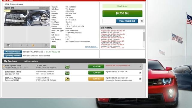 Покупка автомобиля Toyota Camry Camry 2016 на аукционе IAAI за 10,250 долл смотреть онлайн