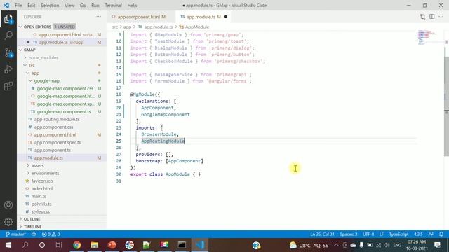 How to integrate google map in angular | angular google maps 2021 смотреть онлайн
