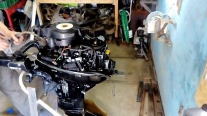 Mercury 9.9-4 такта. Запуск после ремонта. ОБЛОМ.