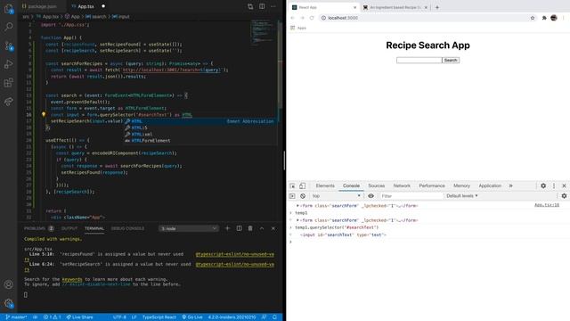 React Project: Recipe Search App (using TypeScript) смотреть онлайн
