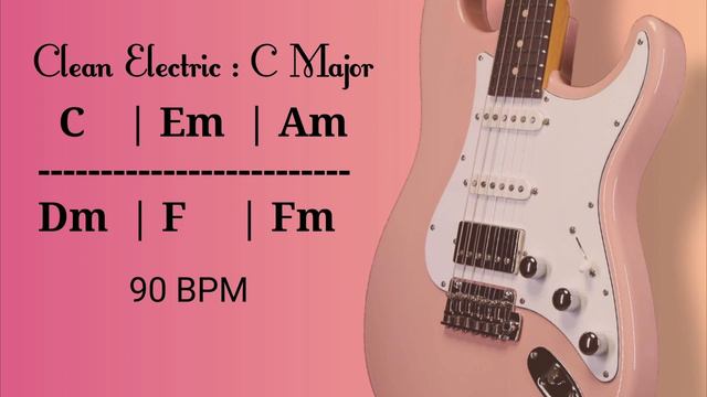 Clean Electric Guitar Loop 90 BPM [ C Em Am Dm F Fm ] смотреть онлайн