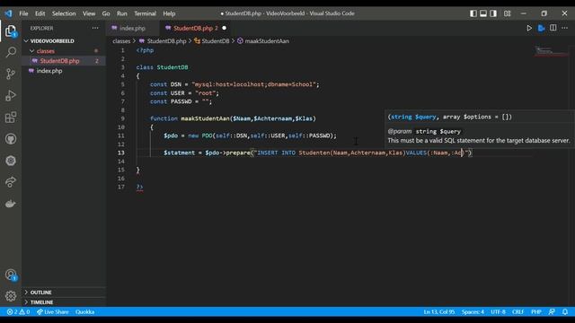 Instructie filmpje CRUD (Insert en Select) met PHP en SQL смотреть онлайн
