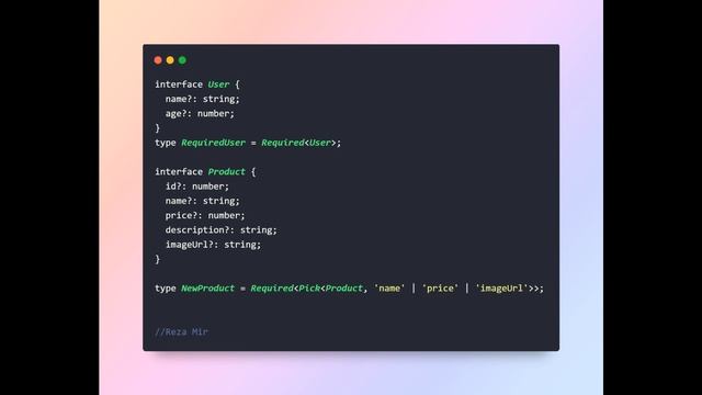 20 Required Type in TypeScript смотреть онлайн