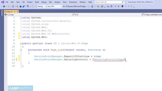 Download JSON file from URL in ASP.Net using C# смотреть онлайн