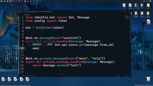 VkBottle Bot [ 1 ] | Структура и декораторы смотреть онлайн