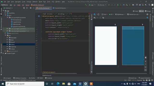 MyMemes-Social media application in android studio | Bottom navigation view layout design смотреть онлайн